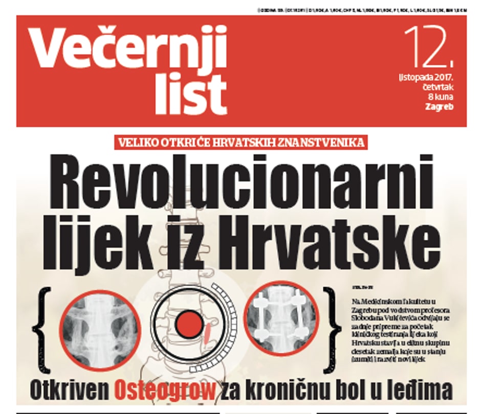 Headline news from Vecernji list